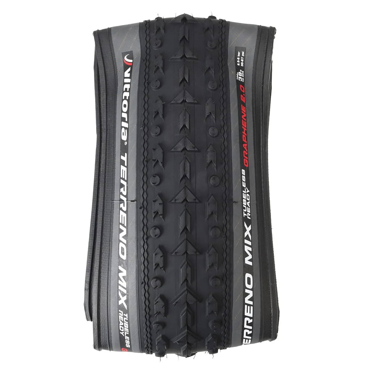 Pneu VITTORIA TERRENO MIX GRAVEL ENDURANCE Graphene G2.0 700x40c Tubeless Ready Gris