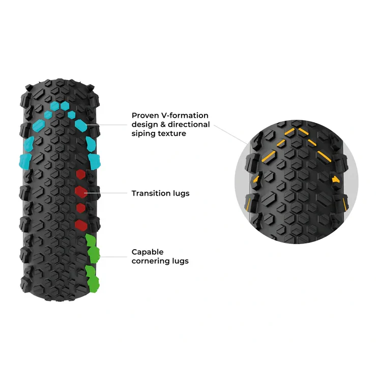 Pneu VITTORIA TERRENO T50 MIXED Gravel Endurance 700c Tubeless Ready Souple Marron - Image 5