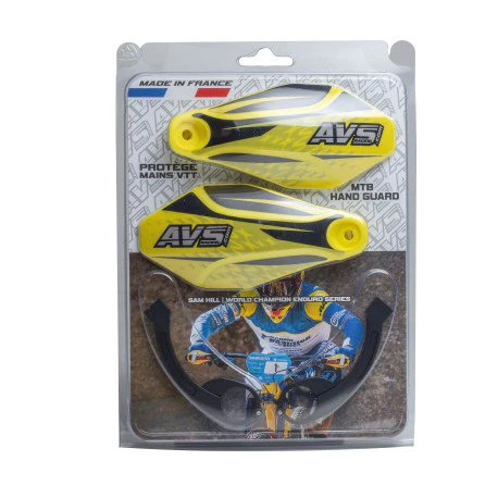 Protège Mains AVS KIT DECO Patte Alu Jaune/Noir - Image 2