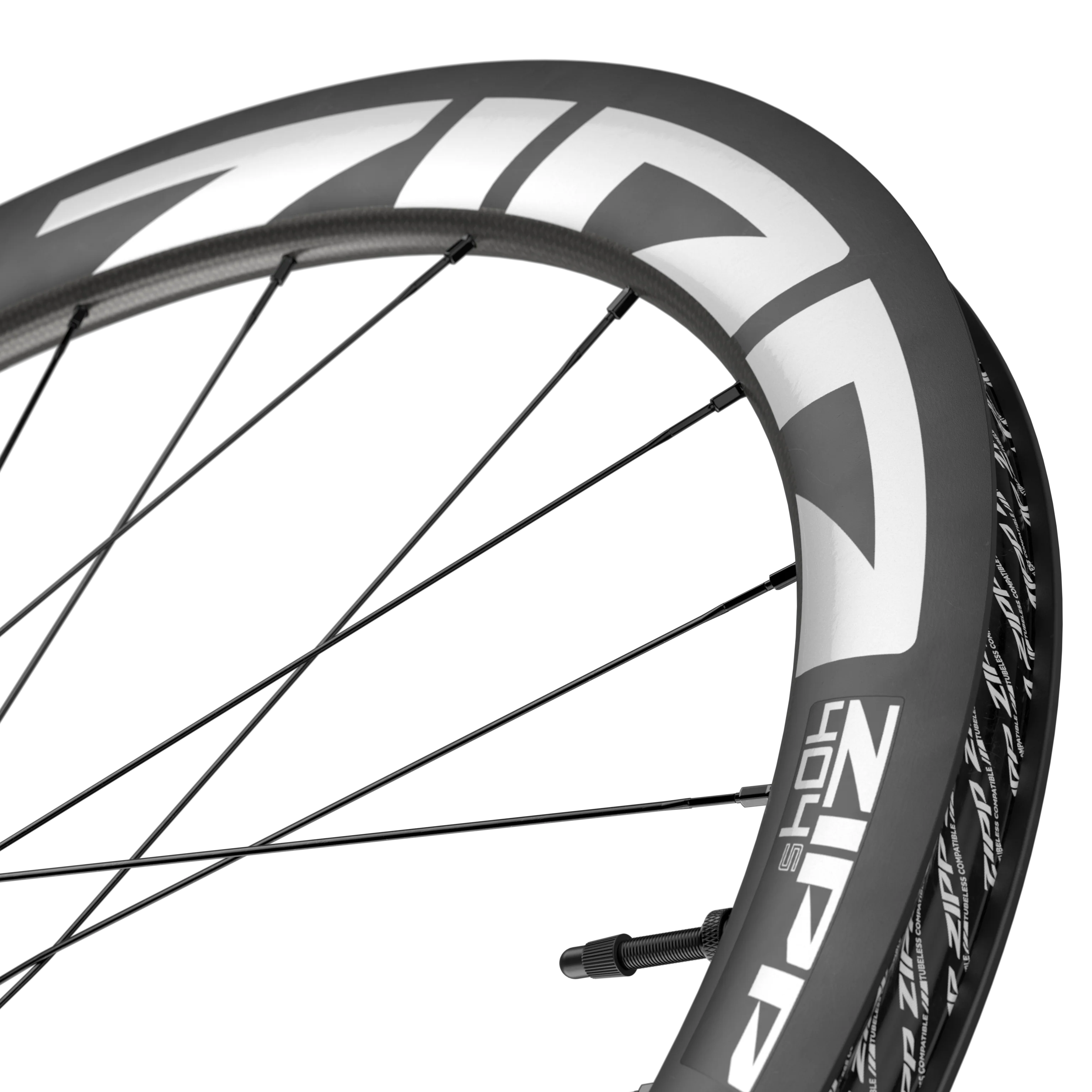 Roue Arrière ZIPP 404 S A1 Tubeless Ready (Center Lock) Noir/Blanc - Image 3