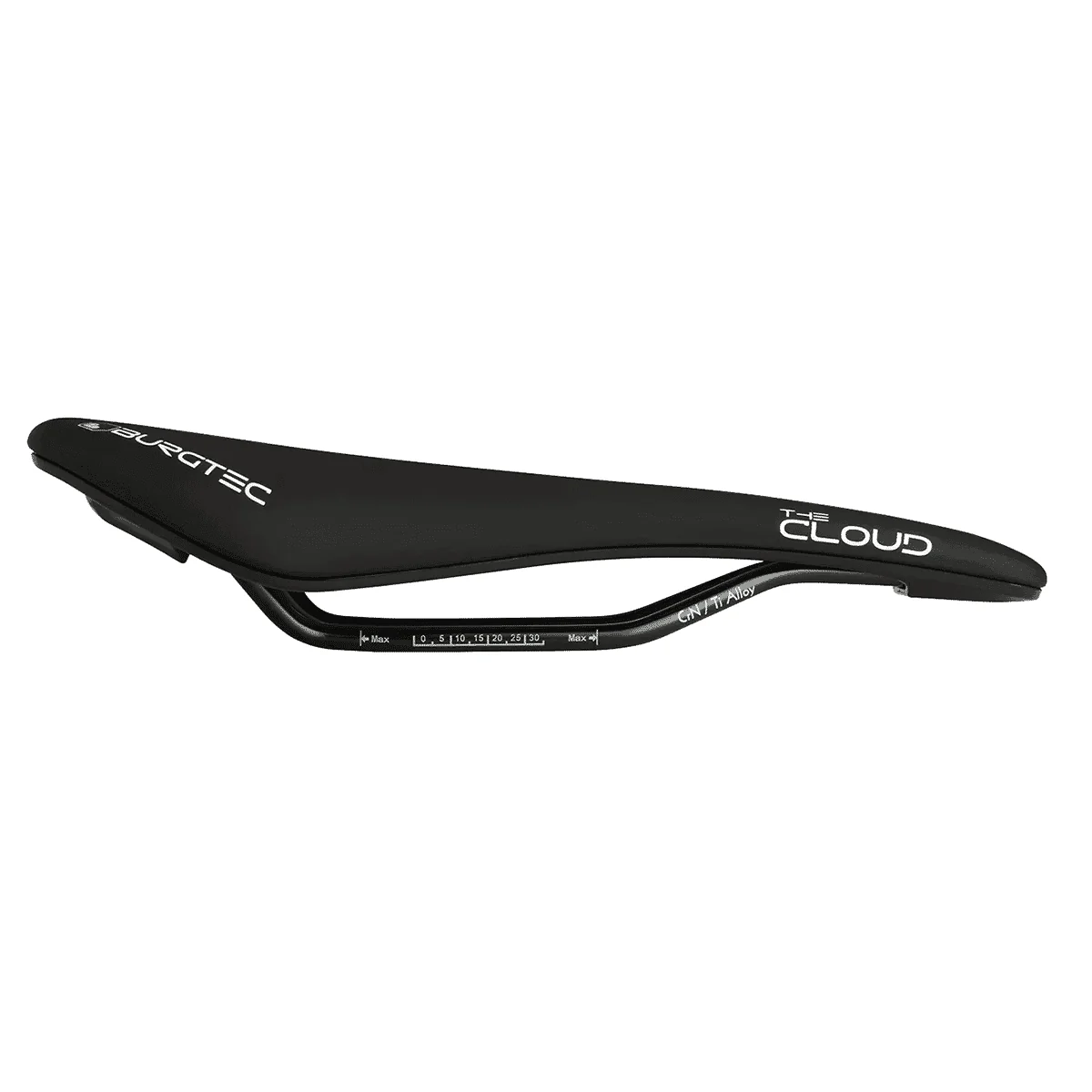 Selle BURGTEC THE CLOUD MK2 Rails Titane Noir