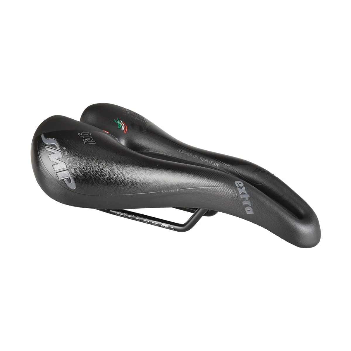 Selle SMP EXTRA GEL Largeur 140mm Rails Acier Noir