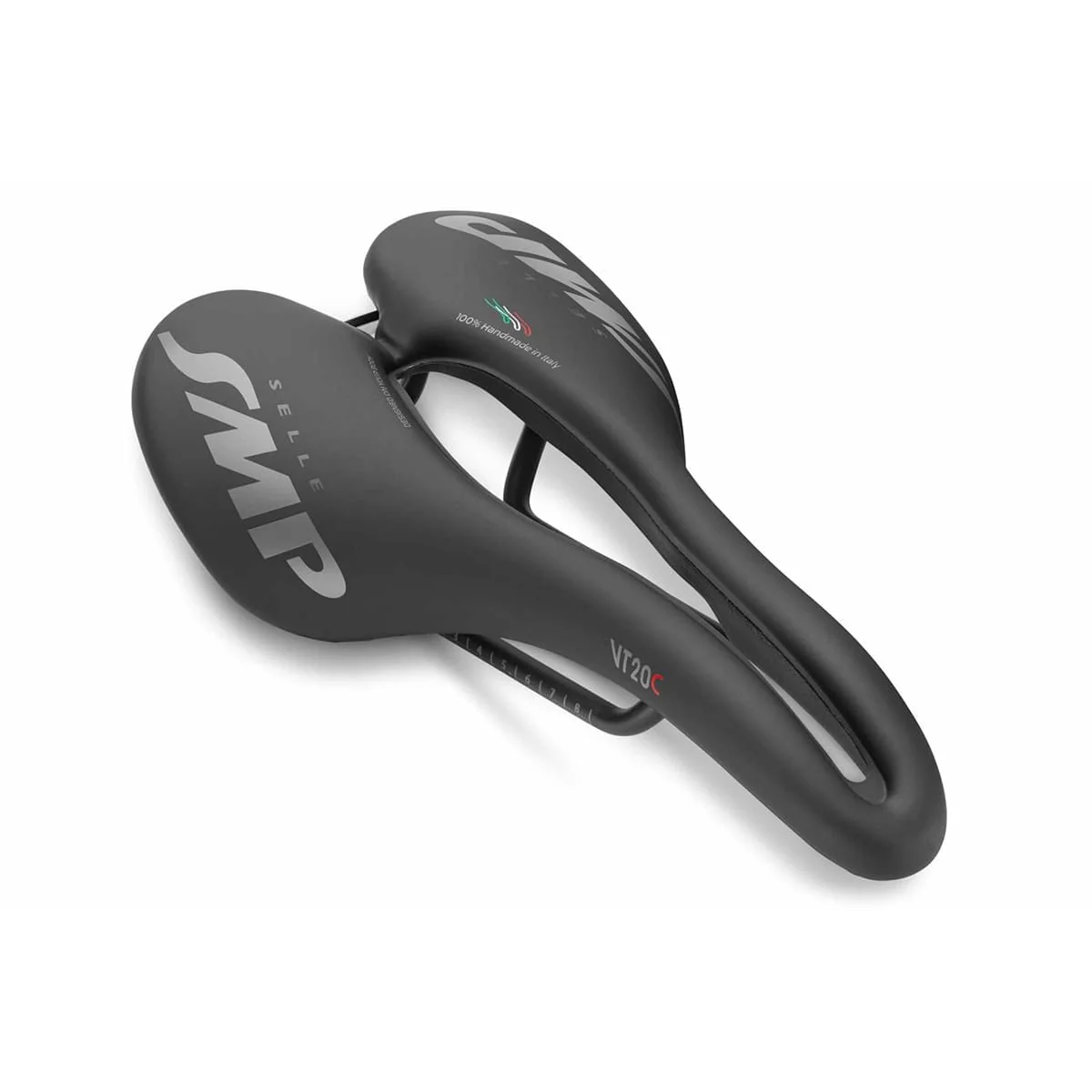Selle SMP VT20C Largeur 144mm Rails Carbone Noir