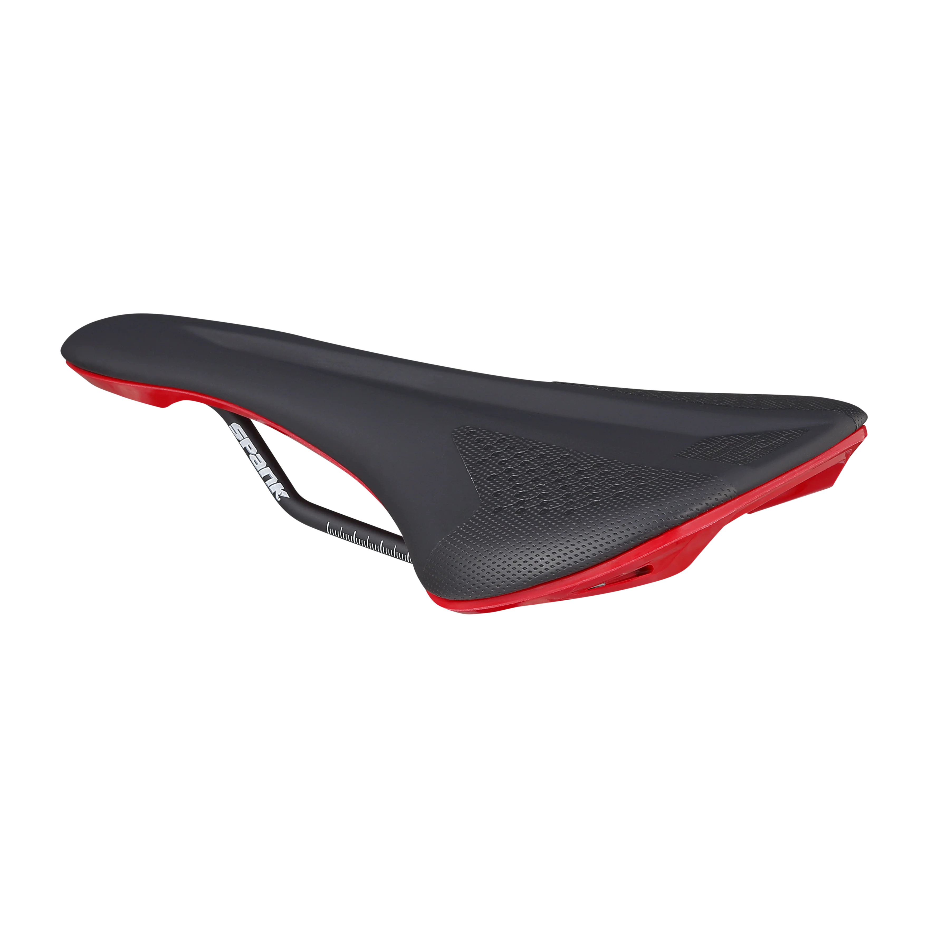 Selle SPANK SPIKE 160 Cuir Rails CrMo Rouge - Image 2